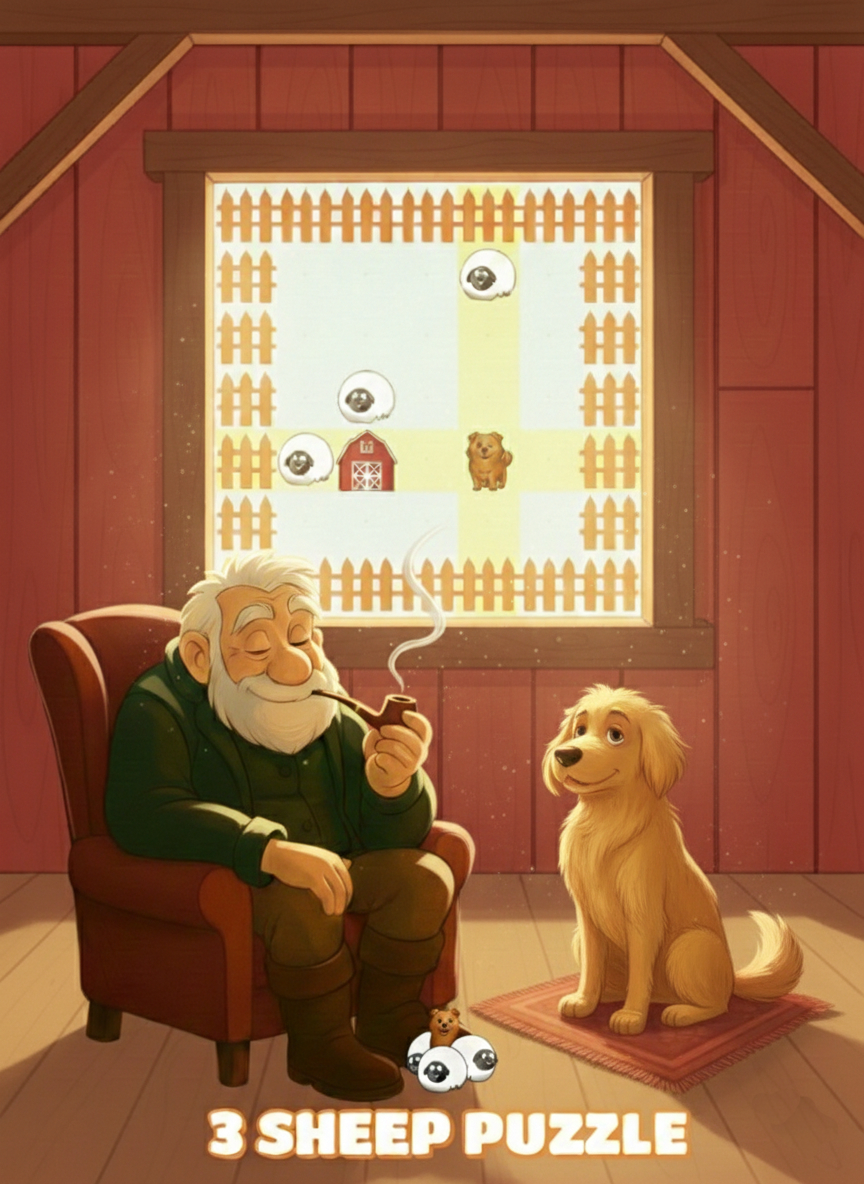 3 Sheep Puzzle Portada